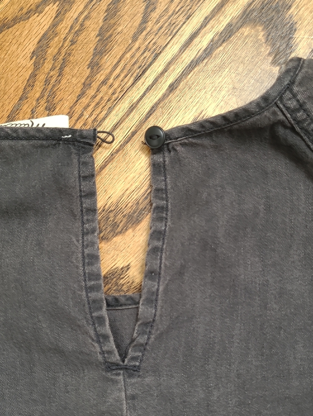 Madewell Denim Shirred Swing Top in Lunar Wash Size XS - Picture 7 of 7